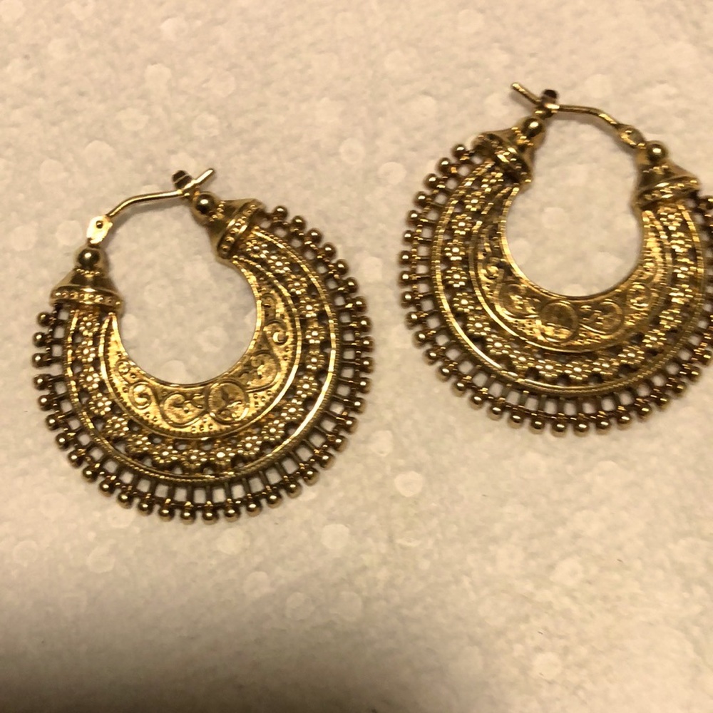 Hoop earrings in 18k gold vermeil